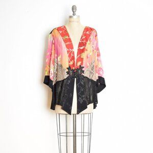 vintage Y2K kimono top jacket Spencer Alexis silk patchwork fairycore fairy 3X